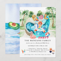 Mermaid Unicorn | Pool-Party Einladung