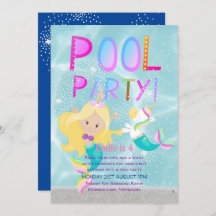 Mermaid Unicorn POOL Party Rosa Glitzer Girls
