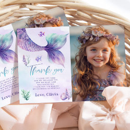 Mermaid Unter dem Meer Geburtstagsparty danke Einladung