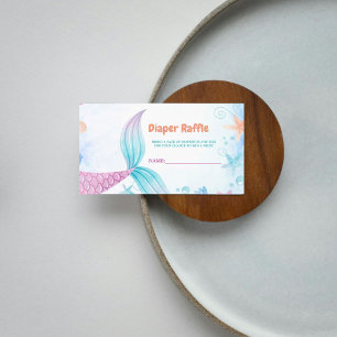 Mermaid unter dem Schiff Windeln Raffle Request Ca Begleitkarte