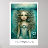 Mermaid unter Wasser Poster (Vorne)