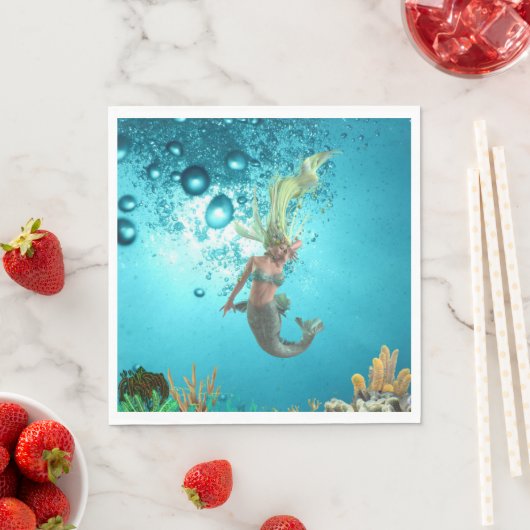 Mermaid unter Wasser Serviette (Beispiel)