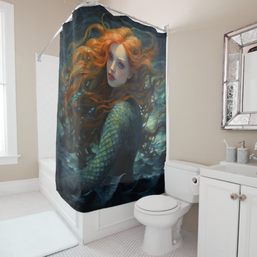 Mermaid Van Gogh Style Duschvorhang (Beispiel)