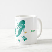 Mermaid Vibes Aquamarin Kaffeetasse (VorderseiteRechts)