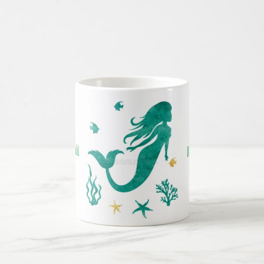 Mermaid Vibes Aquamarin Kaffeetasse (Mittel)