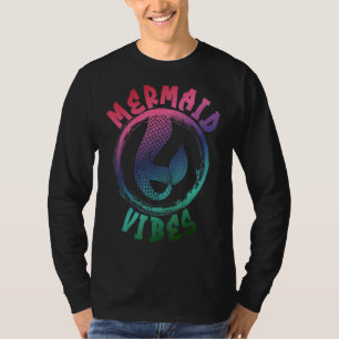 Mermaid Vibes Fun Birthday Squad for Women Girls 1 T-Shirt