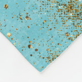 Mermaid Vibes - Gold Glitzer Typografie auf Aquama Fleecedecke (Ecke)