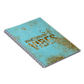 Mermaid Vibes - Gold Glitzer Typografie auf Aquama Notizblock (Rechte Seite)
