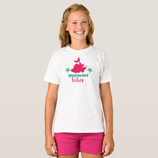 Mermaid Vibes, Mermaid Schwanz, Mermaid Silhouette T-Shirt (Vorne ganz)