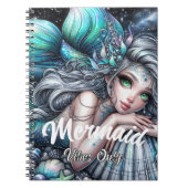 Mermaid Vibes Only Spiral Notebook - Fantasy Ocean Notizblock (Vorderseite)