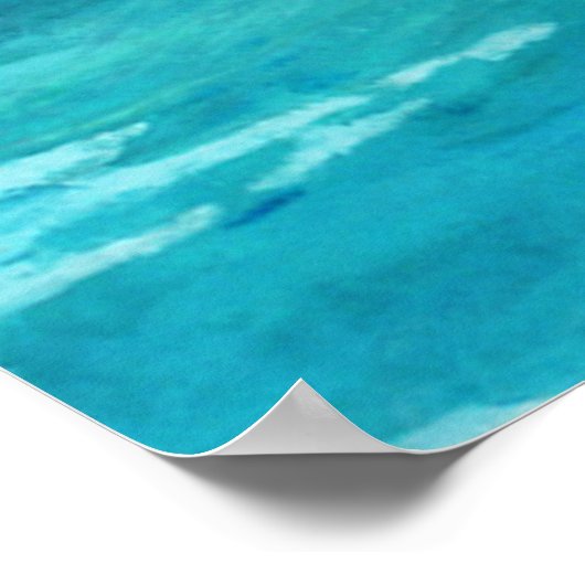 Mermaid Vintag Blue 1 Poster (Ecke)