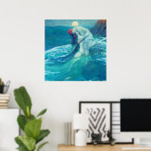 Mermaid Vintag Blue 1 Poster (Heimbüro)