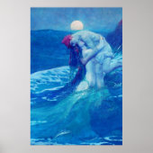 Mermaid Vintag Blue 2 Poster (Vorne)