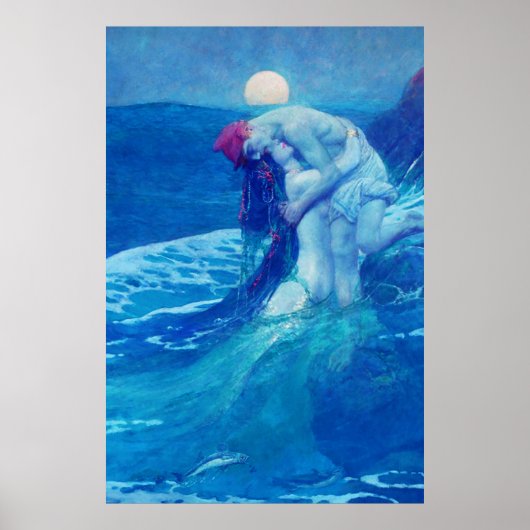 Mermaid Vintag Blue 2 Poster (Vorne)