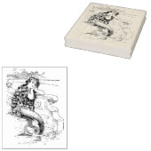 Mermaid Vintag Rubber Art Briefmarke Gummistempel (Stempel)