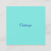 Mermaid-Visitenkarte mit Regenbogenhaar Quadratische Visitenkarte (Rückseite)