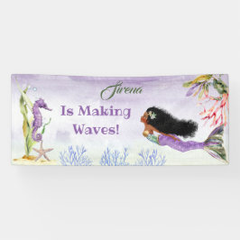 Mermaid von Colour Ethnic Seepferd Crab Lila Banne Banner