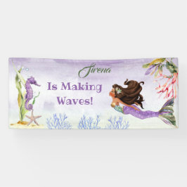 Mermaid von Colour Ethnic Seepferd Crab Lila Banne Banner