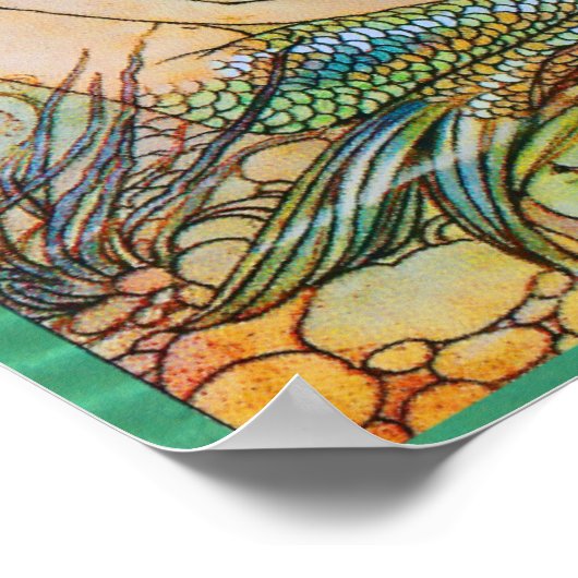 Mermaid von Elenore Abbott Poster (Ecke)