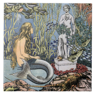 Mermaid von Ivan Bilibin Fliese