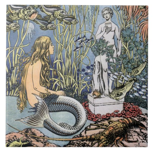 Mermaid von Ivan Bilibin Fliese (Vorderseite)