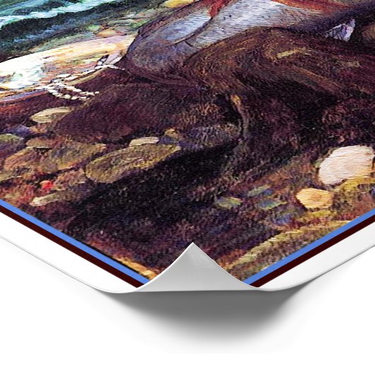 Mermaid von John Waterhouse Poster (Ecke)