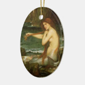 Mermaid von John William Waterhouse Keramik Ornament (Links)