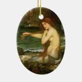 Mermaid von John William Waterhouse Keramik Ornament (Hinten)