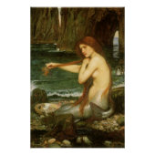 Mermaid von John William Waterhouse Poster (Vorderseite)