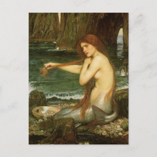 Mermaid von John William Waterhouse Postkarte (Vorderseite)