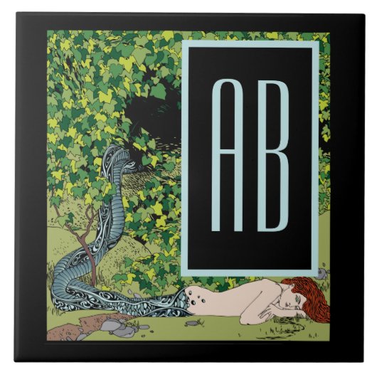 Mermaid von Koloman Moser Fliese (Vorderseite)