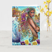 Mermaid von Lisa Iris Karte (Gelbe Blume)