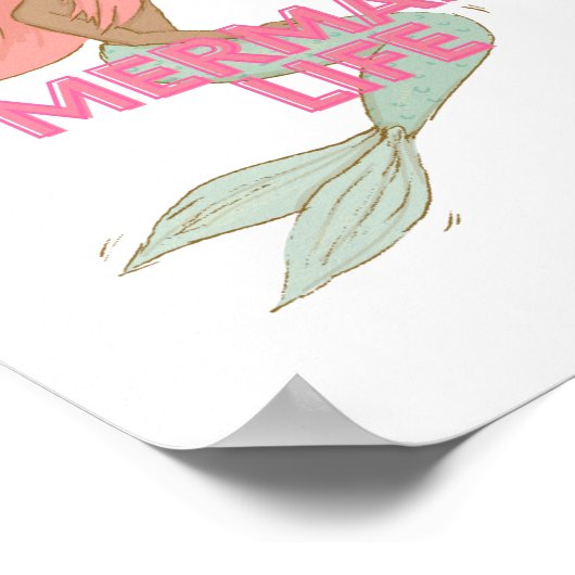 Mermaid Wall Art Poster (Ecke)