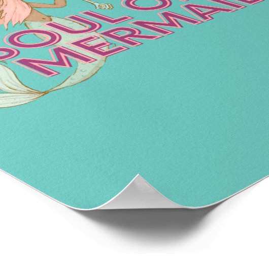 Mermaid Wall Art Poster (Ecke)