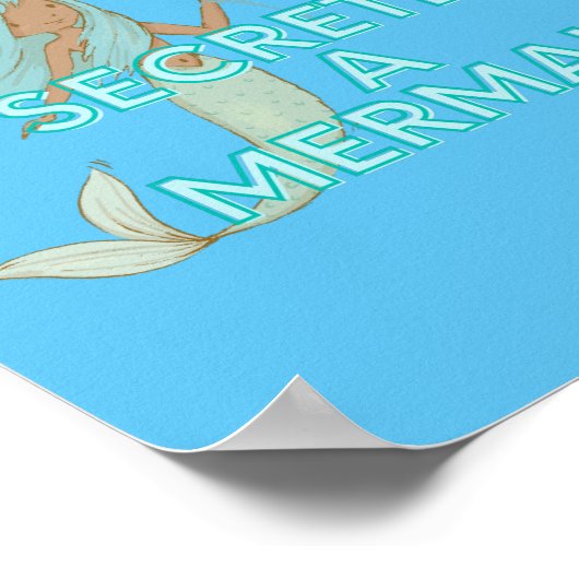 Mermaid Wall Art Poster (Ecke)