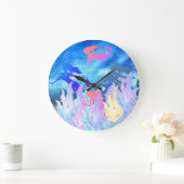 Mermaid Wall Clock Große Wanduhr (Zuhause)