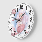 Mermaid Wall Clock Große Wanduhr (Winkel)