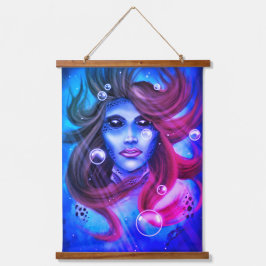 Mermaid Wandteppich Mit Holzrahmen