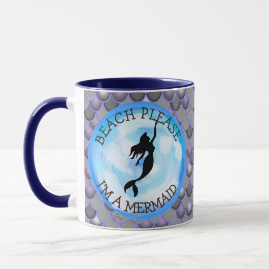 Mermaid Warrior Gray Tasse (Links)