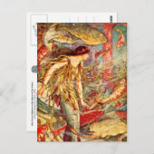 Mermaid wartet auf ihre Krone Postkarte (Vorne/Hinten)