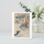 Mermaid Warwick Goble Postkarte (Stehend Vorderseite)