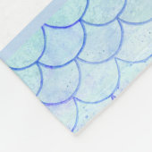 Mermaid Watercolor Blue Fish Scanner Name Fleecedecke (Ecke)
