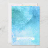 Mermaid Watercolor Gold zum Geburtstag Einladung (Rückseite)