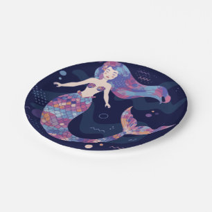 Mermaid Watercolor Pappteller