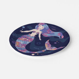 Mermaid Watercolor Pappteller