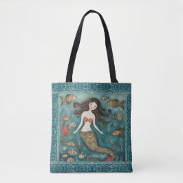 Mermaid Watercolor Personalisiert Tasche