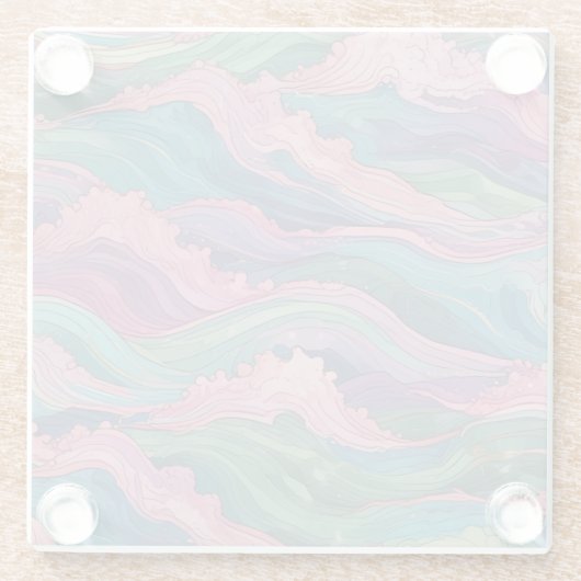 Mermaid Waves Glasuntersetzer (Rückseite)