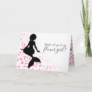 Mermaid Wedding wirst du meine Blume Girl Card sei Karte