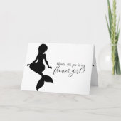 Mermaid Wedding wirst du meine Blume sein Karte (Vorderseite)