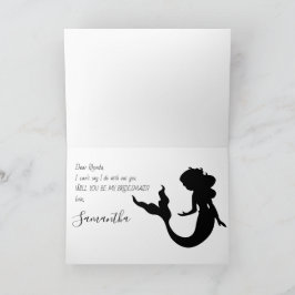 Mermaid Wedding wirst du meine Bridesmaid-Karte se Karte